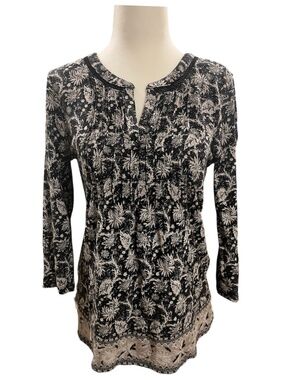 Lucky Brand Floral V-Neck Tunic
